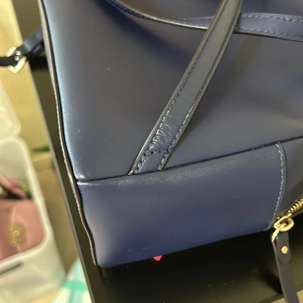 Kate Spade Navy Camel Small Leather Backpack - Picture 11 of 17